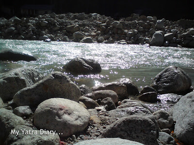River Ganga at Badrinath - Srinagar highway in the Garhwal Himalayas in Uttarakhand