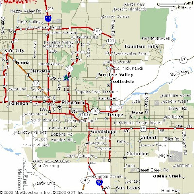 Arizona Phoenix map