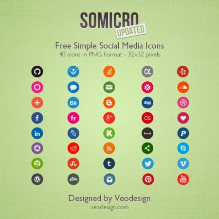 Somicro: 40 Free Simple Social Media Icons Somicro: 40 Free Simple Social Media Icons