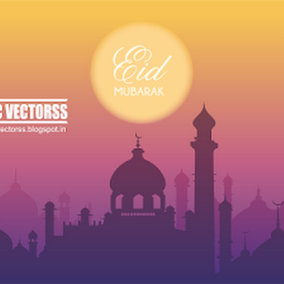 Eid Mubarak Card Background Template CDR Free Download
