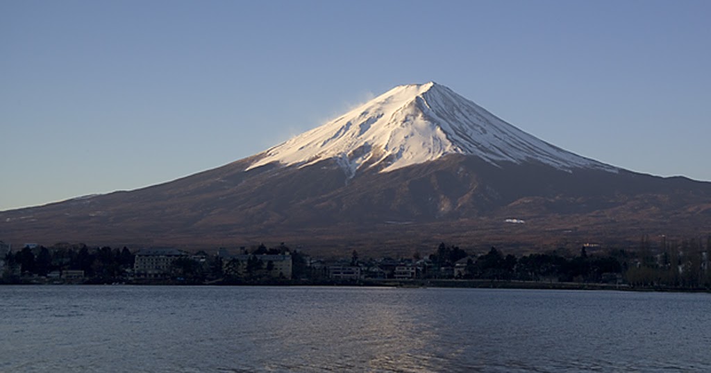 Mount Fuji famous volcano, highest peak in Japan and world's most