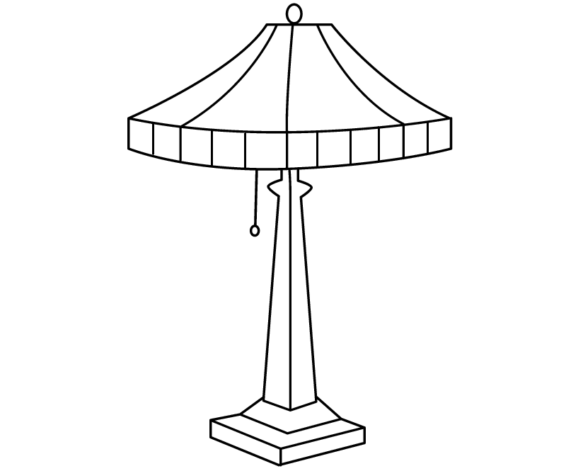 Lamp For Kid Coloring Drawing Free wallpaper