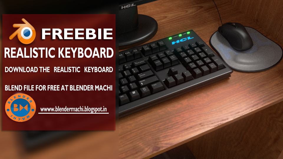 Freebie Realistic Keyboard for Blender Blender Machi