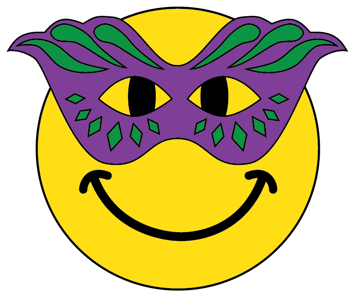 Susan's School Daze Mardi Gras Smileys