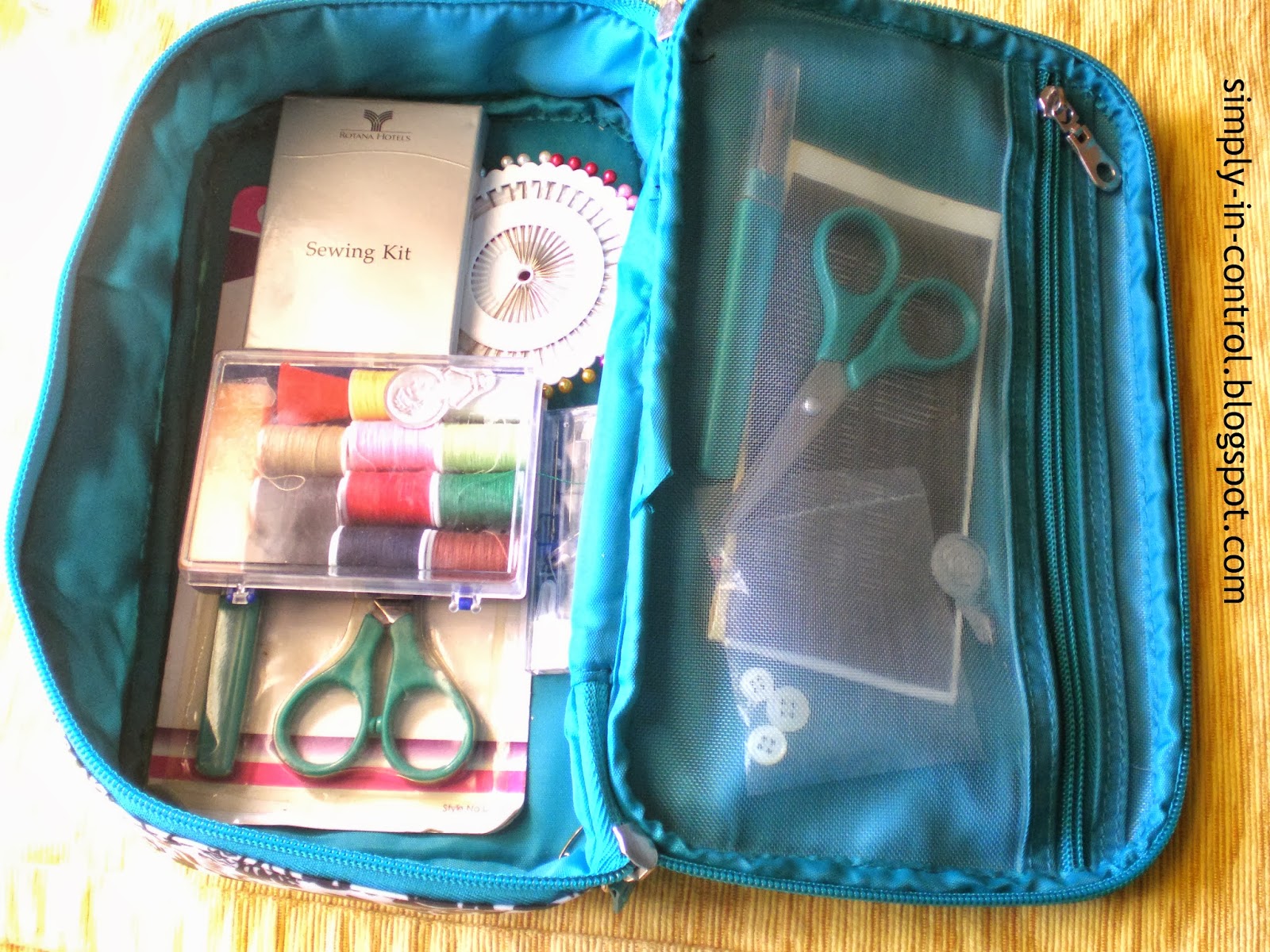 Simply in Control Repurposing Makeup Case for Sewing Kit