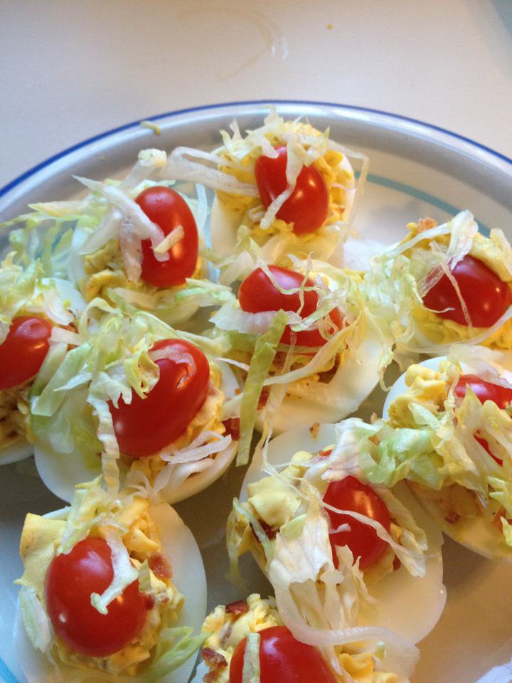 Fatback and Foie Gras First Cooking Show Segment BLT Deviled Eggs Recipe