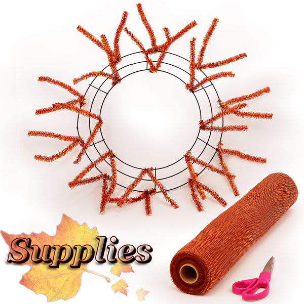 Party Ideas by Mardi Gras Outlet Fall Wreath Tutorial with New Tinsel