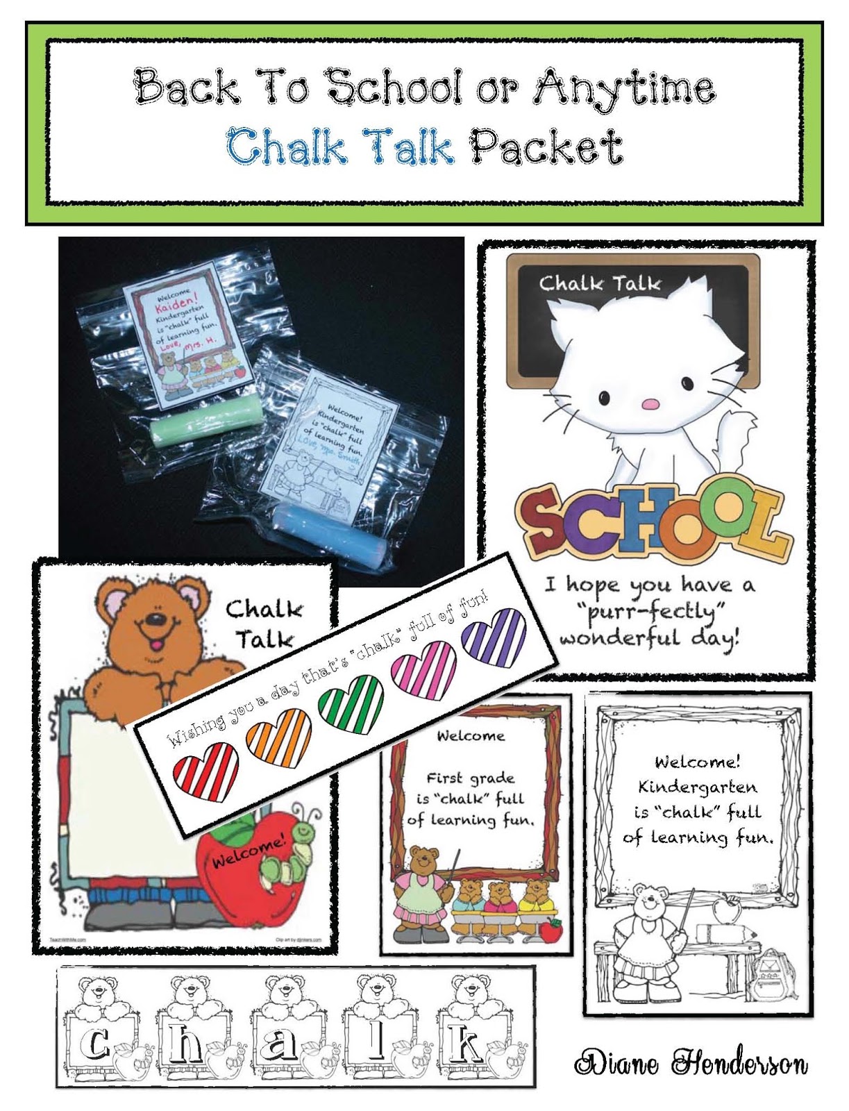 Chalk Talk Fun Classroom Freebies