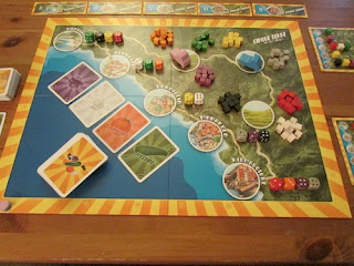 setup for two player game of Cinque Terre