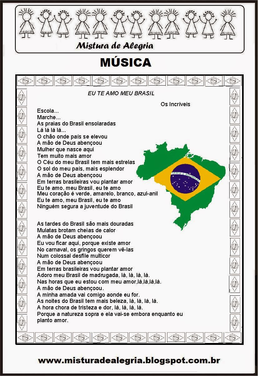 MÚSICA EU TE AMO MEU BRASIL Mistura de Alegria