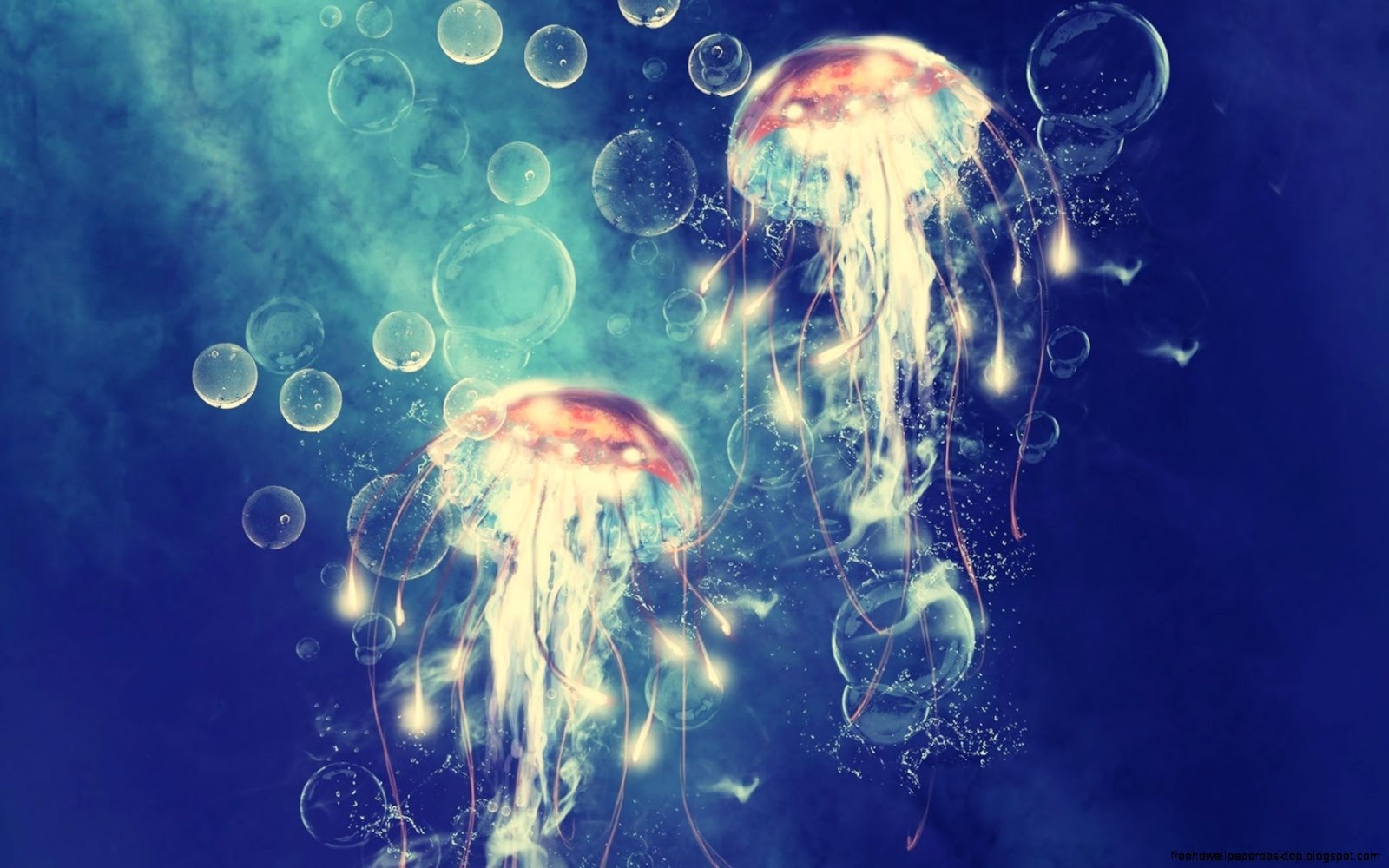 Underwater Ocean Jellyfish Drawing Underwater Ocean Jellyfish Drawing