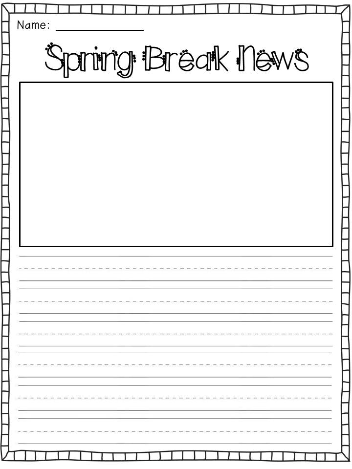 Spring break writing prompt pdf picture