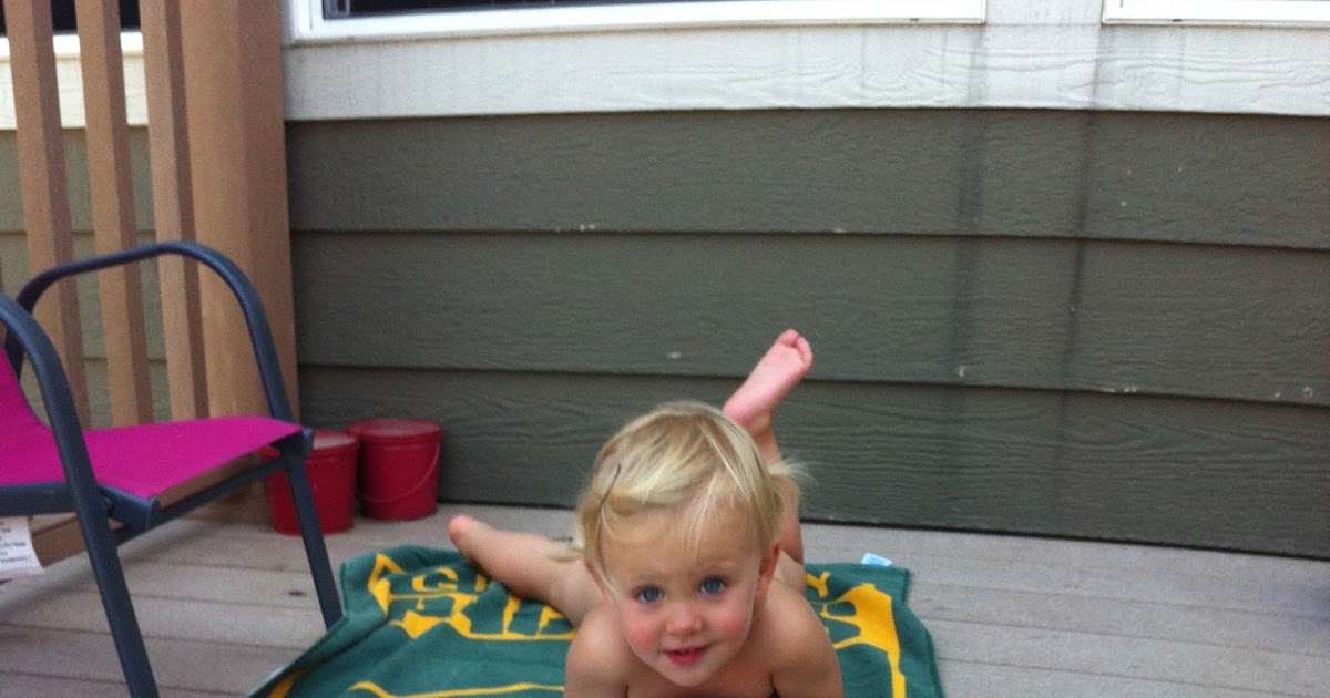 Berken Family Nakey time on a Packer towel!