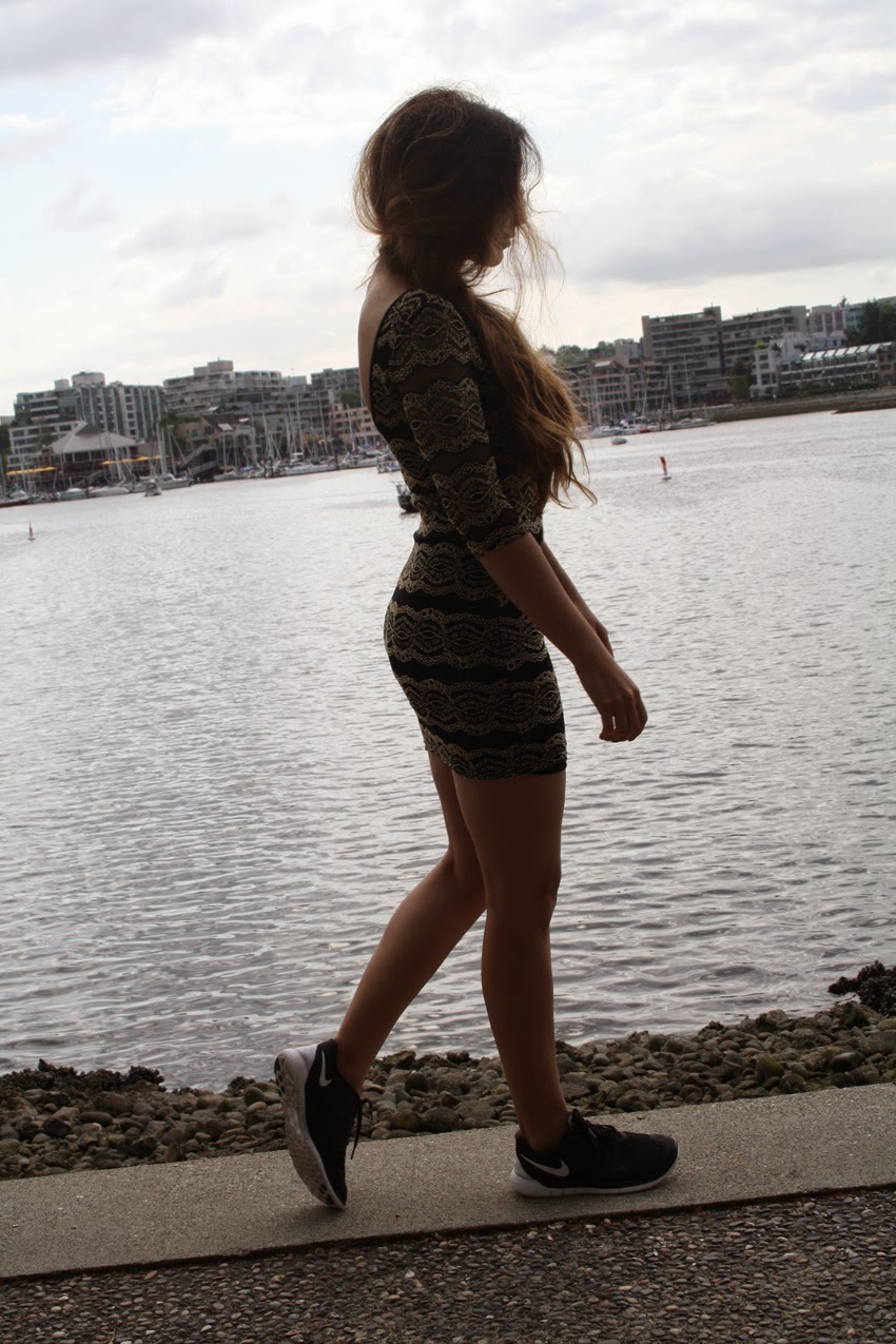 Lace Cocktail Dress with Sneakers Sound of Sweet Lullabies