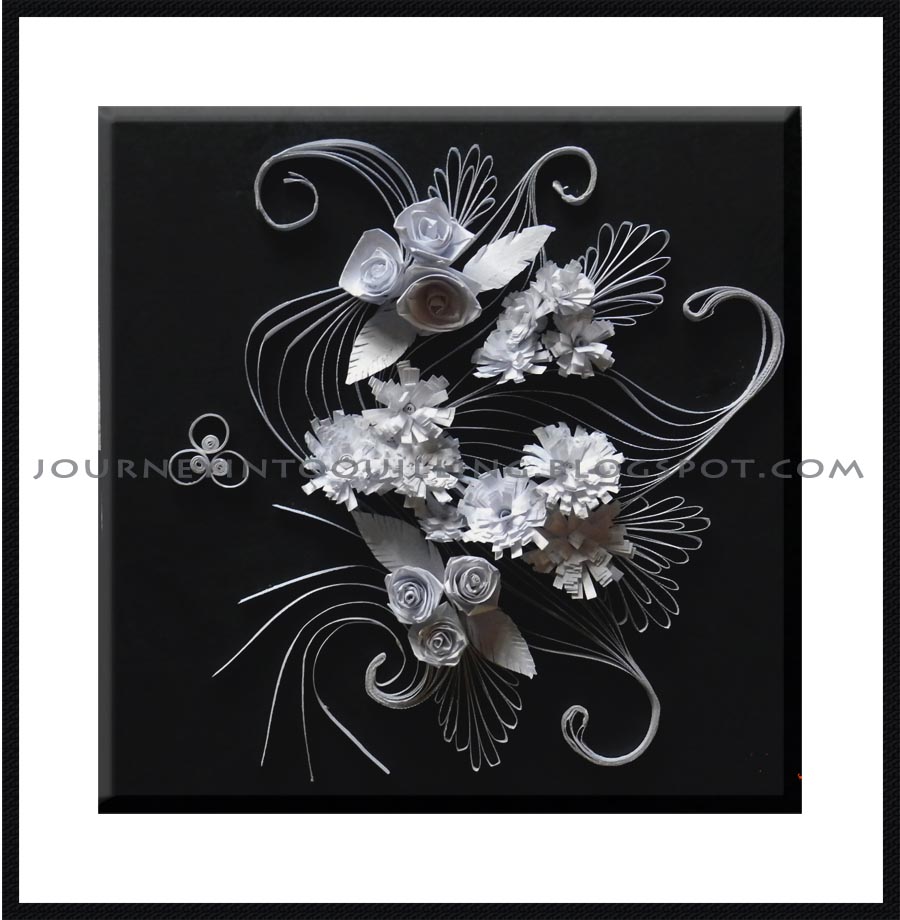 A Journey into Quilling & Paper Crafting Black & White Quilled Flowers