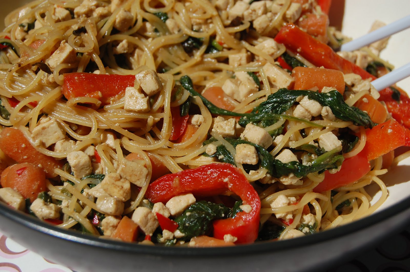 write.click.cook.listen Cook Thai Bird Chili Tofu and Noodles