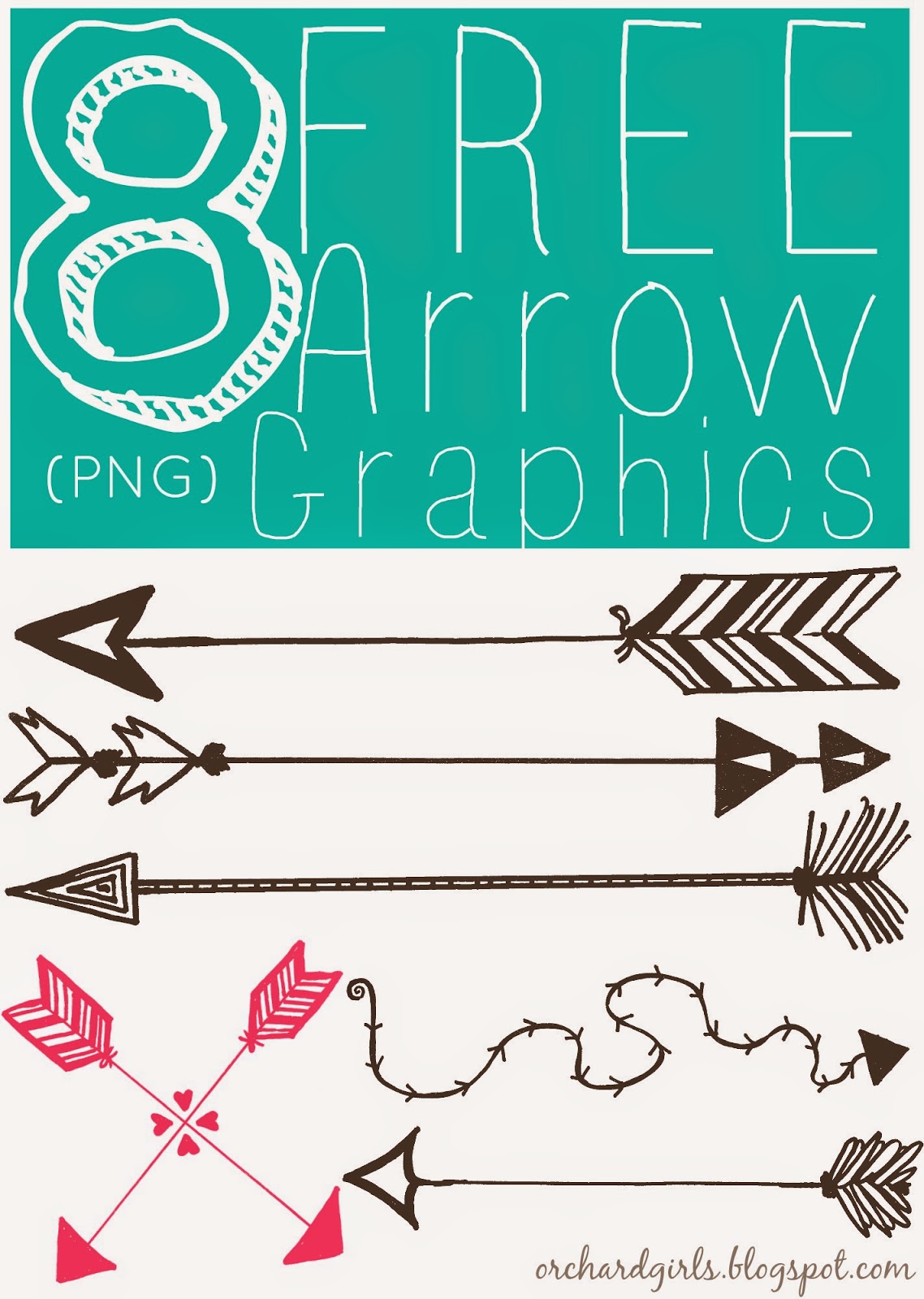 Orchard Girls: FREE Hand Drawn Arrow Graphics