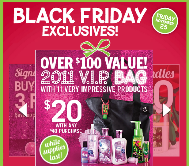 FREE IS MY LIFE Bath & Body Works 2day Black Friday Preview Ad