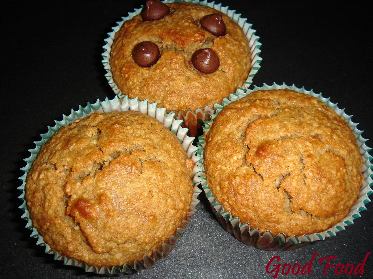Good Food Eggless Oats Banana Muffins