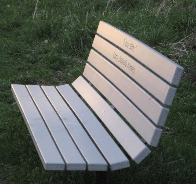 Carly Henley memorial bench ...   (click on photo for directions to find it)