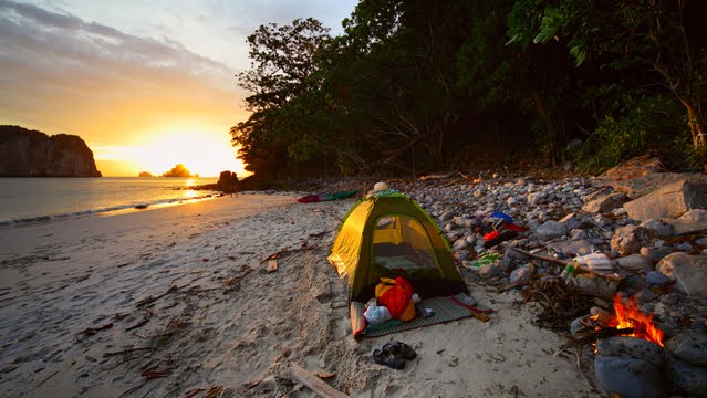 Beach Camping and Sunsets