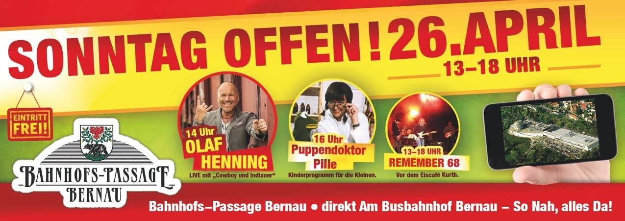 OLAF HENNING, Frau Puppendoktor Pille und Remember 68 LIVE in der Bahnhofspassage Bernau - 2 Bernau LIVE - Dein Stadtmagazin für Bernau bei Berlin