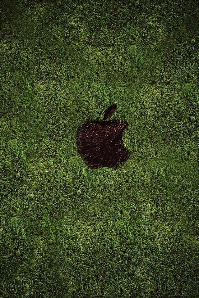   Grass Apple Logo   Android Best Wallpaper