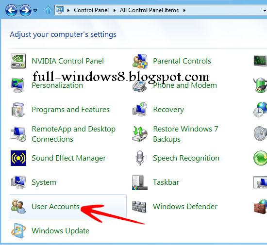 Tips And Trick Windows 8 Disable User Account Control in Windows 8