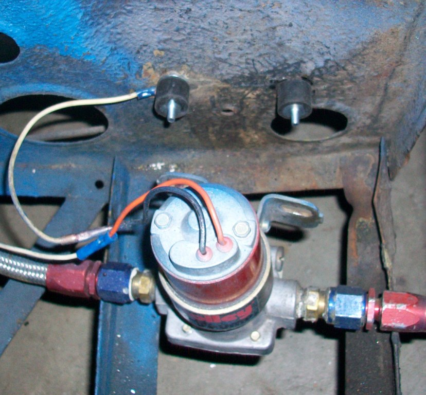 Gormless Racing MGB GT More Fuel Pump Coddling Vibration Dampeners