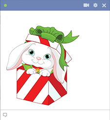 Bunny gift FB sticker