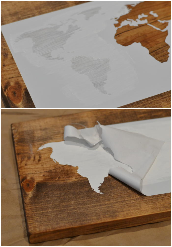 All things bright and beautiful DIY World Map Wall Art