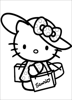 hello kitty coloring pages, kids coloring pages