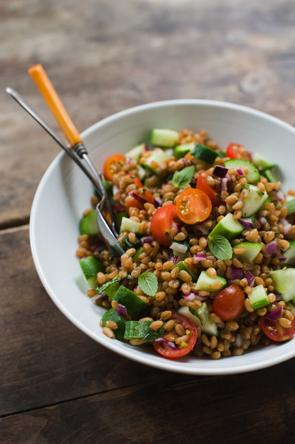Eating Brooklyn Spelt Berries and Cucumbers with Garden Update
