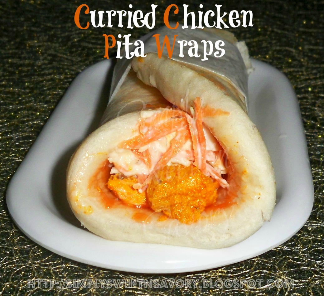 Simply Sweet 'n Savory Curried Chicken Pita Wraps