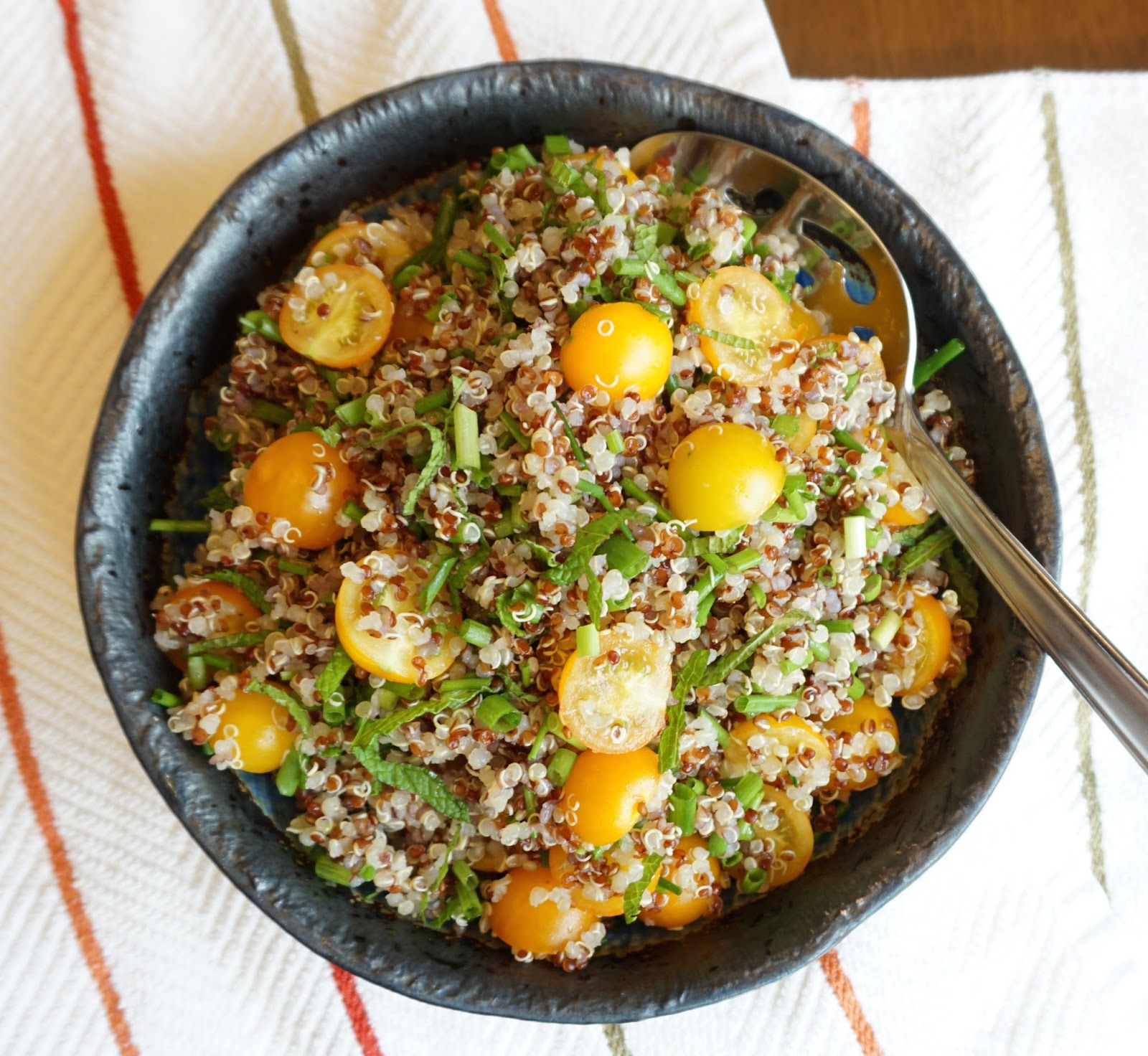 Healthy and Gourmet Quinoa Salad with Fresh Cherry Tomatoes