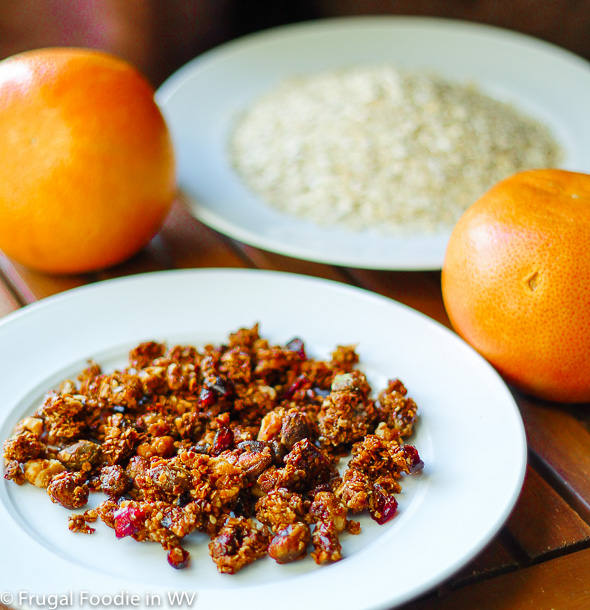 Pistachio, Dried Cranberry, Coconut and Agave Syrup Homemade Granola