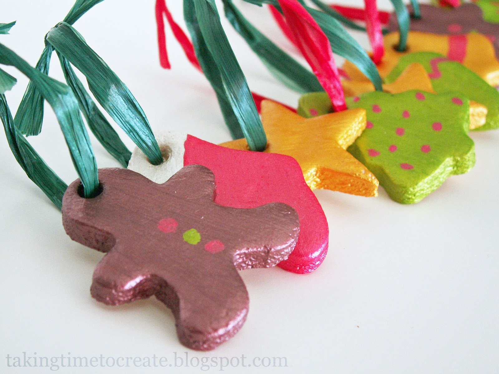 Taking Time To Create Handprint Santa Ornaments