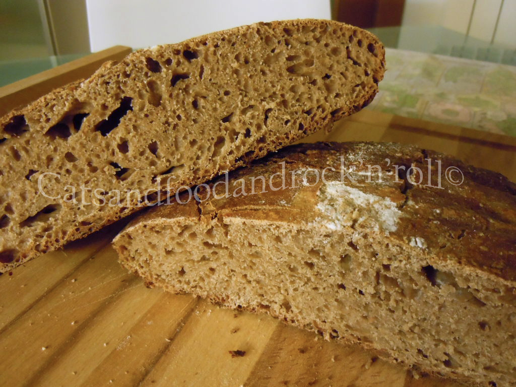 no-knead bread alla guinness e latticello, con farina di teff