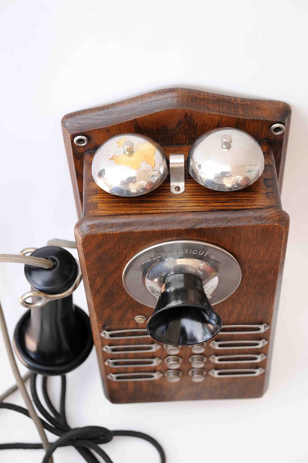 Old Vintage Gallery Connecticut Wall Telephone Circa 1913