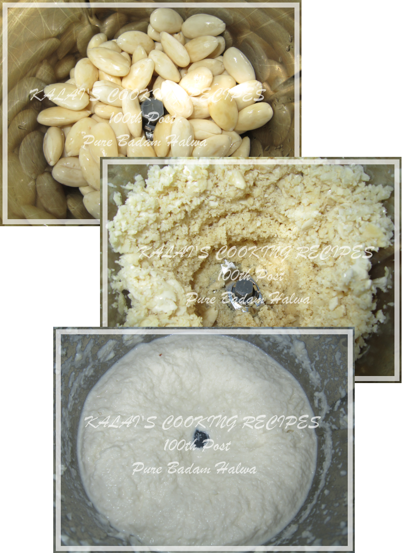 KALAI'S COOKING RECIPES 100th Post How To Make Pure The Almond / Badam