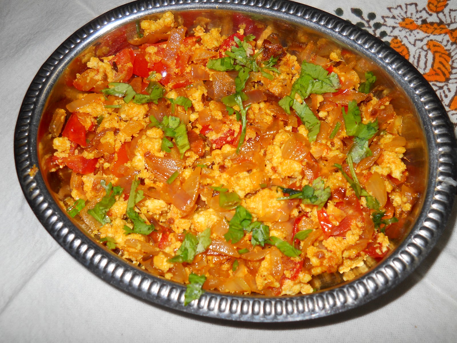 Brinda's Cosmopolitan Kitchen for Indian Vegetarian Dishes: PANEER BHURJI