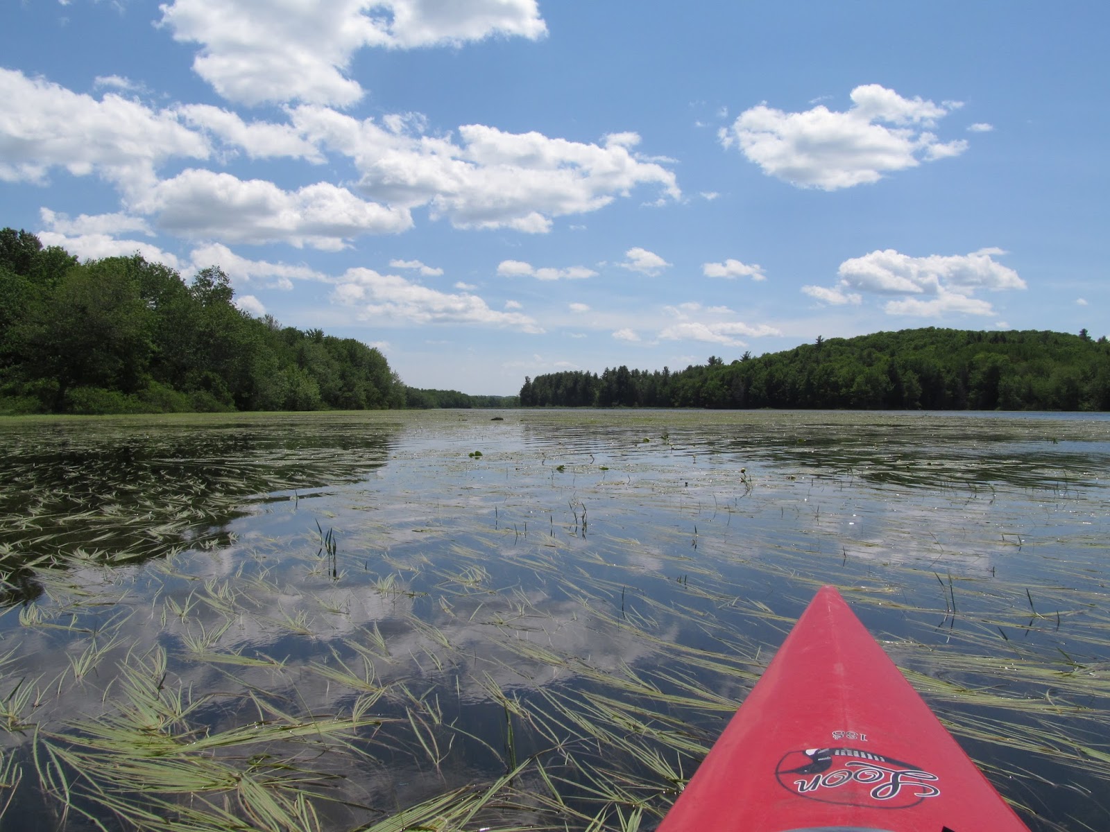 Recreational Kayaking in Maine Upper Pleasant Pond, Richmond, Maine