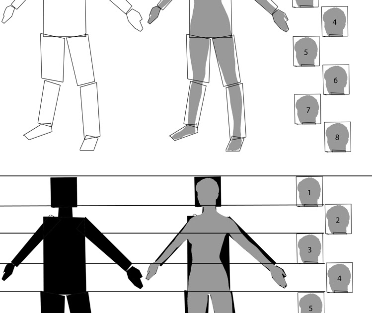 Gesture of Life Drawing 8 heads talls