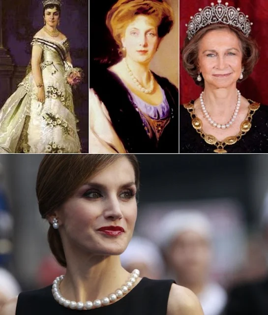 Queen Letizia Style pearl necklace