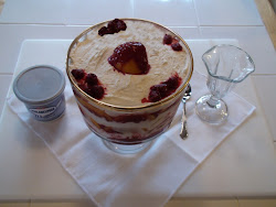 Peach Melba Triffle