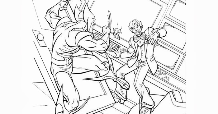 Wolverine fight coloring pages | Free Coloring Pages and Coloring Books