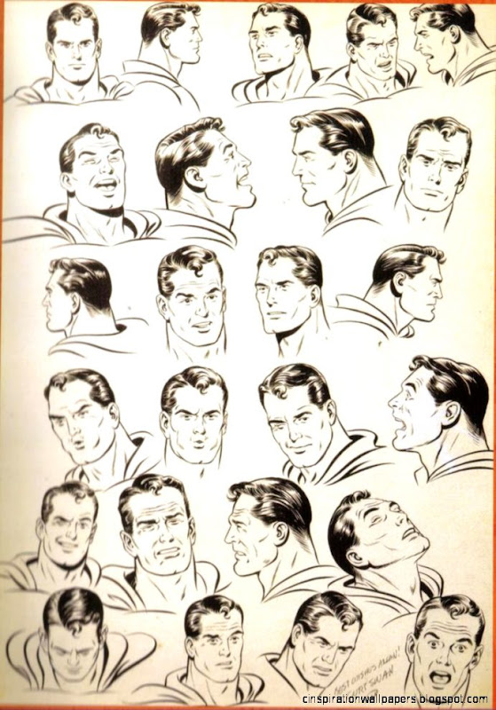 Knowledge Waits Curt Swan39s Superman Faces Design Sheet Comics Knowledge Waits Curt Swan39s Superman Faces Design Sheet Comics