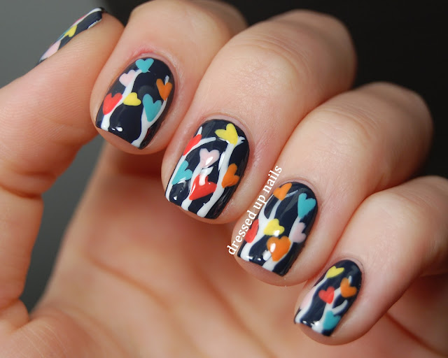love themed nail art
