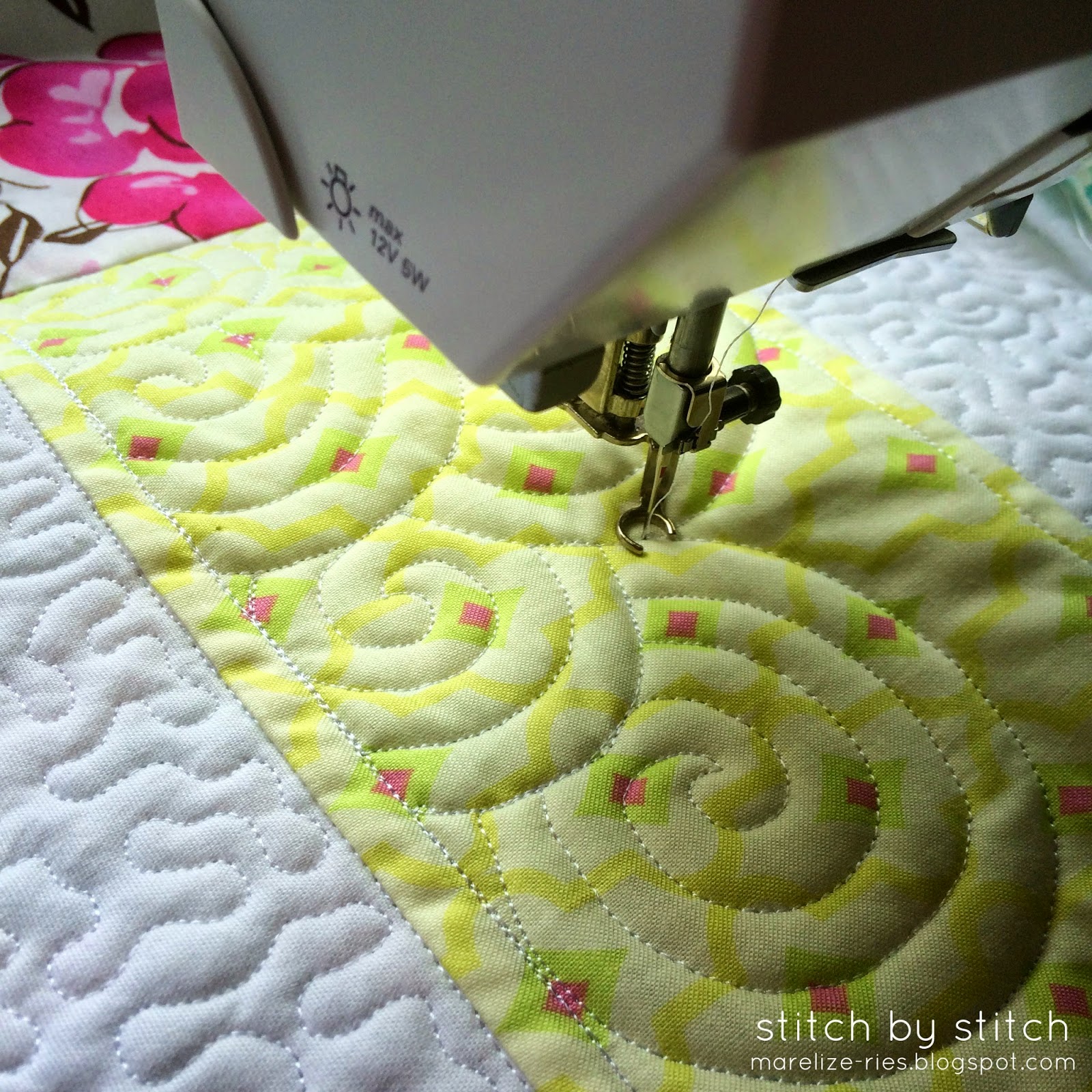 Stitch by Stitch Ribbon Box Quilt WIP