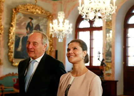 During a meeting with the visiting Crown Princess of Sweden Victoria today